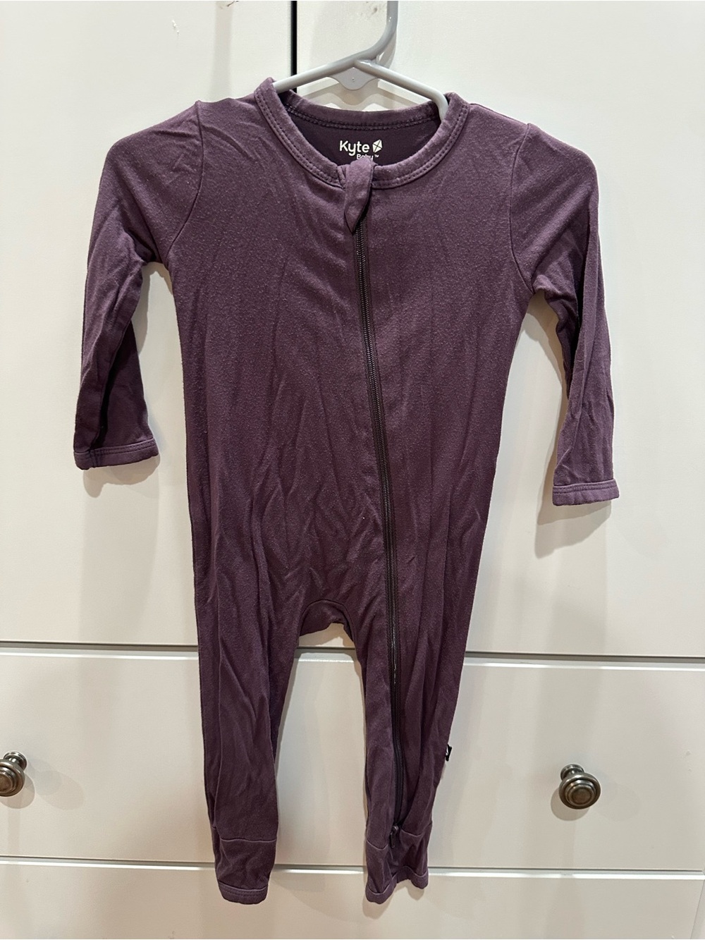 Kyte BABY Deep Plum Zip Footed One-Piece
